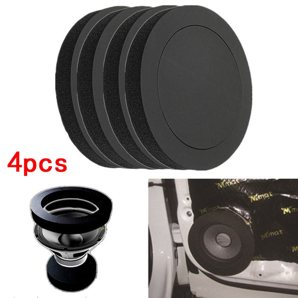 4PCS Car Door Speaker Bass Ring Foam Woofer